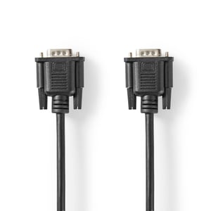 Nedis CCGT59000BK20 2 m VGA (D-Sub) Cable, Black