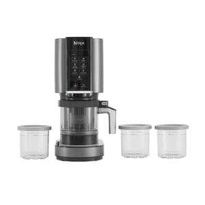 Ninja NC300EU Eismaschine – Traditionelle Eismaschine, 1,4 l, 800 W, Schwarz, Silber