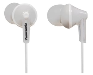 Panasonic RP-HJE125E-W hörlurar/headset, trådbundna, in-ear, musik, vita