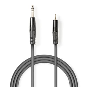 Nedis COTH23205GY15 Audio Cable, 1.5 m, 6.35 mm to 3.5 mm, Gray