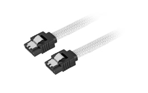 Sharkoon SATA 3-kabel, 0,6 m, SATA 7-stifts, svart, vit