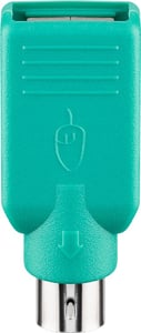 Goobay 68919 USB Type-A to PS/2 Cable Adapter, Green