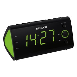 Sencor SRC 170 GN Digitaluhr mit Radio, schwarz, grün