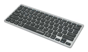 Manhattan 180559 Office RF Wireless + Bluetooth QWERTZ German Keyboard, Black, Gray