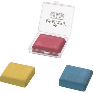 Faber-Castell 127321 Eraser, Blue, Red, Yellow, 3-pack