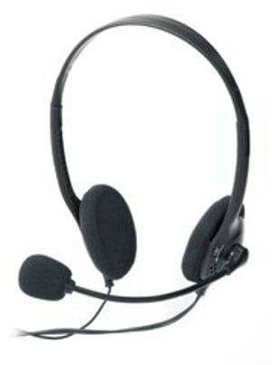 Ednet Headset Zestaw słuchawkowy Przewodowa Połączenia/muzyka Czarny