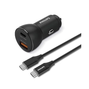 Philips DLP2521C/00 Ladegerät für mobile Geräte – Handy, Smartphone – Schwarz – Zigarettenanzünder, USB – Automatisch