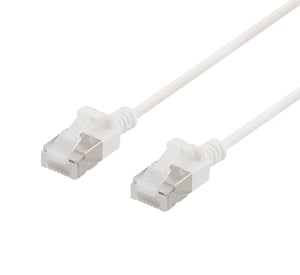 Deltaco UFTP-1028 Network Cable, White, 1 m, Cat6a U/FTP (STP)