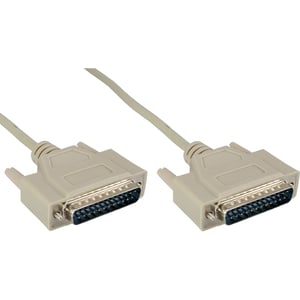 InLine 11119M kabel równoległy Beżowy 10 m DB25M