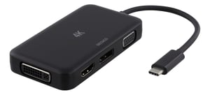 Deltaco USBC-MULTI adapter kablowy Czarny