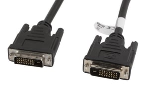 Lanberg CA-DVID-10CC-0030-BK DVI-D (24+1-polig) kontakt till DVI-D (24+1-polig) kontakt Dual Link-kabel, 3 m svart DVI-kabel Svart