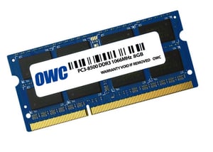 OWC 8 GB, PC8500, DDR3, 1066 MHz minnesmodul 1 x 8 GB 204-stifts SO-DIMM