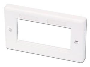 Lindy 60542 Outlet and Switch Frame, White