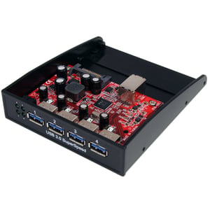 StarTech 35BAYUSB3S4 panelenhet för hårddiskfack, svart