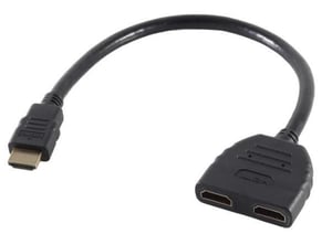 Microconnect HDM19M19F19F kabel HDMI 0,2 m HDMI Typu A (Standard) Czarny
