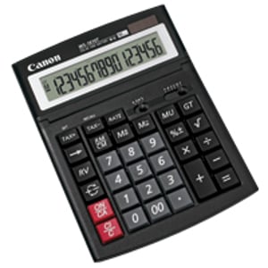 Canon WS-1610T Tischrechner, Display des Rechners, schwarz