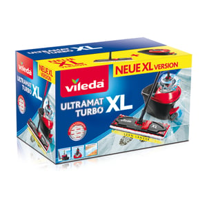 Vileda Ultramat Turbo XL mop Suchy i Mokry Mikrofibra Czarny, Czerwony