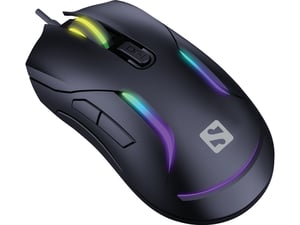 Sandberg 640-27 Gaming-Maus, beidhändig, USB Typ A, 3600 DPI
