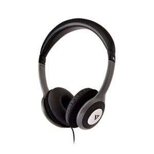 V7 HA520-2EP hörlurar/headset, trådbundet, huvudbåge, musik, svart, silver