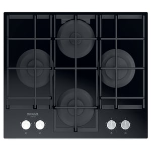 Hotpoint HAGS 61F/BK Black Built-in 59.5 cm Gas 4 zones