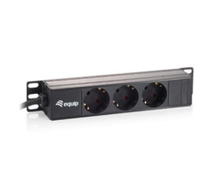 Equip 333302 Power Distribution Unit (PDU) with 3 x power outlets, 1U