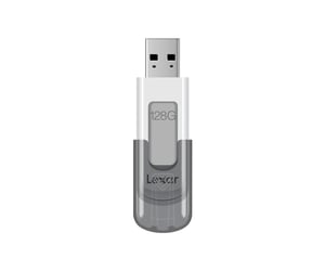 Lexar JumpDrive V100 USB-minne 128 GB USB Typ A 3.2 Gen 1 (3.1 Gen 1) Grå, Vit