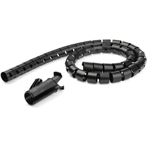StarTech CMSCOILED2 Cable Organizer Cable Sleeve, Black, 1 pc.