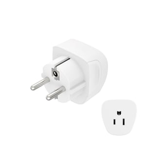 Hama 00223458 Type E/F Hybrid Type B Power Plug Adapter, White