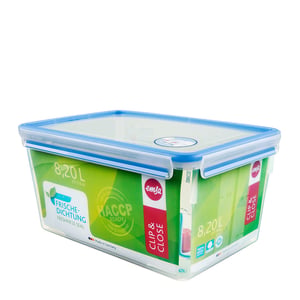 EMSA 508548 Rectangular Transparent Food Storage Container, 2-Pack