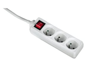 Hama 44223701 Steckdosenverteiler 1,5 m, 3 x Netzsteckdose, für den Innenbereich, Weiß