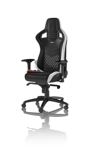 noblechairs EPIC Fotel dla gracza Obite siedzisko Czarny, Biały