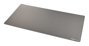 Fellowes Breyta Desk Mat: Fabric, Polyester, Rubber, Gray