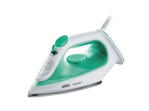 Braun TexStyle 1 SI 1040 GR Steam Iron Ceramic Soleplate 2000 W Green, White