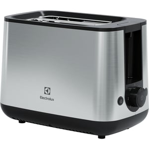 Electrolux E3T1-3ST Toaster für 2 Scheiben, 800 W, schwarz, Edelstahl