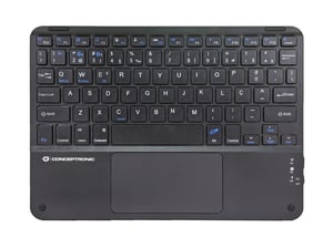 Conceptronic TOBIN01BPT Universal Bluetooth QWERTY Keyboard, Portuguese, Black