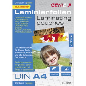 Genie 10781 folia do laminowania 25 szt.
