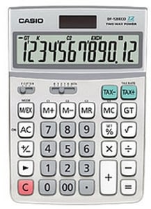 Casio DF-120ECO Tischrechner Anzeige des Taschenrechners