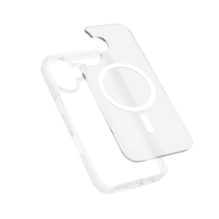 Crong Hybrid Matte Magnetic - Etui MagSafe iPhone 17 (biały)