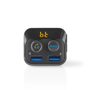 Nedis CATR120BK FM-sändare 87,6–107,9 MHz Cigarettändare Svart
