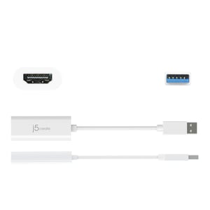 j5create JUA254 zewnętrzna karta graficzna usb 2048 x 1152 px Biały