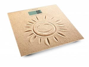 Esperanza EBS006 Waage „Kwadrat“ Beige Elektronische Personenwaage