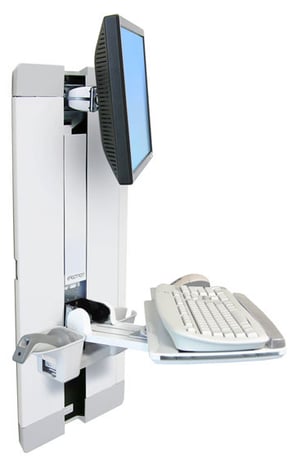 Ergotron StyleView Vertical Lift, Patient Room 61 cm (24") Ściana Biały