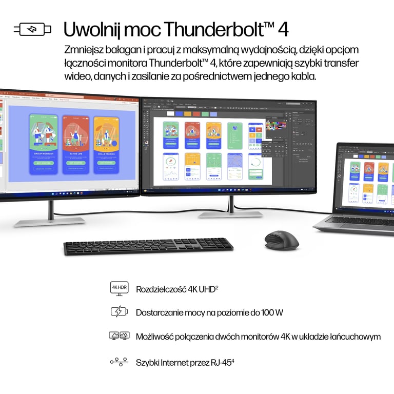 HP Monitor Pro seria 7 4K Thunderbolt 4 – 732pk, 31,5″