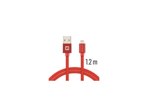 Swissten 71523206 kabel Lightning 1,2 m Czerwony