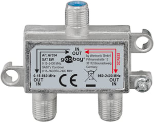 Goobay SAT EW Kabelverbinder Silber
