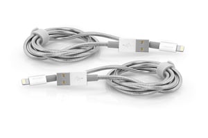Verbatim 48872 Lightning-Kabel 1 m Edelstahl, Weiß