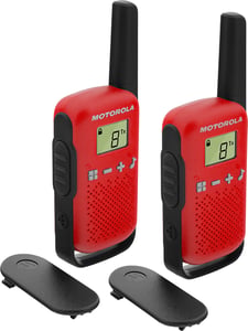 Motorola TALKABOUT T42 Funkgerät, 16 Kanäle. Schwarz, Rot