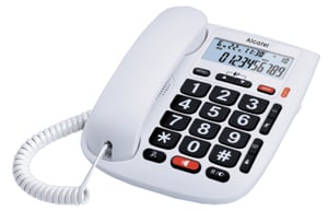 Alcatel TMAX 20 Analog-/DECT-Telefon Name und Identifizierung des Anrufers Weiß