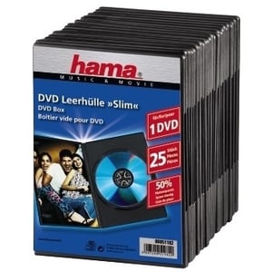 Hama DVD Slim Box 25, svart, 1 skiva, svart