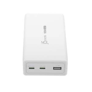 j5create JUP37185W-EN Ladegerät für mobile Geräte, universell, weiß, Wechselstrom, Schnellladung, intern